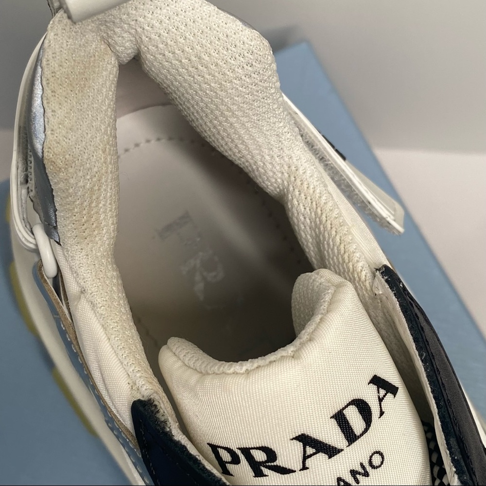 Prada Pegasus Sneakers in Black & White - Picture 9 of 11